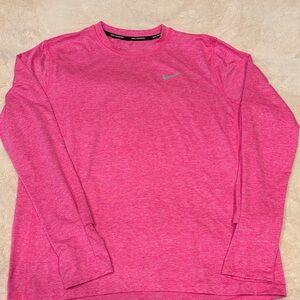 Nike Women’s Pink Long Sleeve Running Shirt  L
